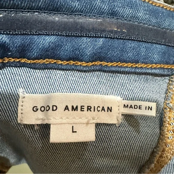 Good American Strapless Denim Midi Dress – Size L - Picture 15 of 15